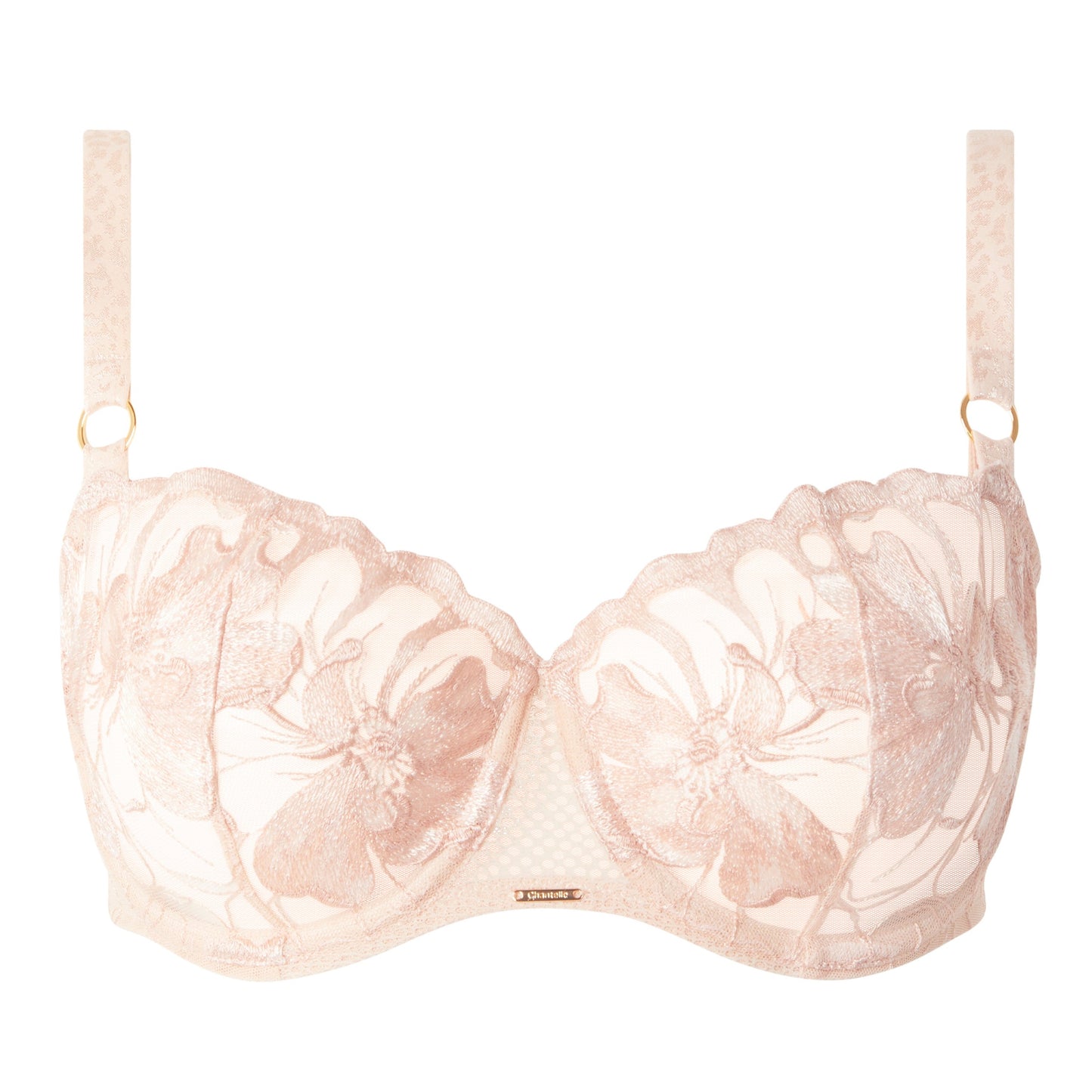 Fleurs di Chantelle thong entirely embroidered with transparent