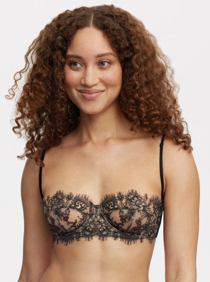 ASOS Leanna Lace Up Satin Half Cup Moulded Underwire Bra – Angel
