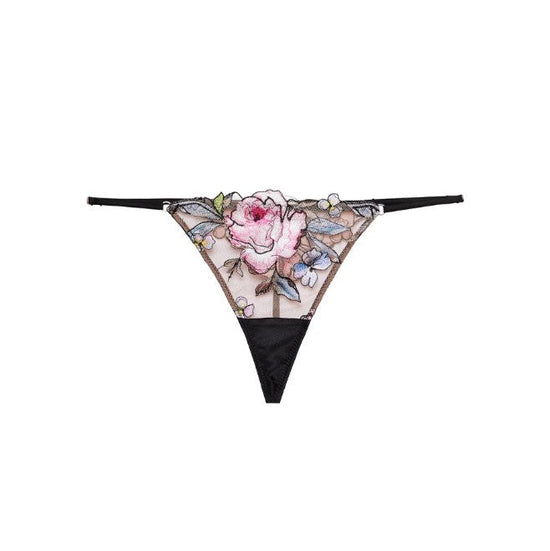 Fleur Du Mal Fidelia Embroidery V-String